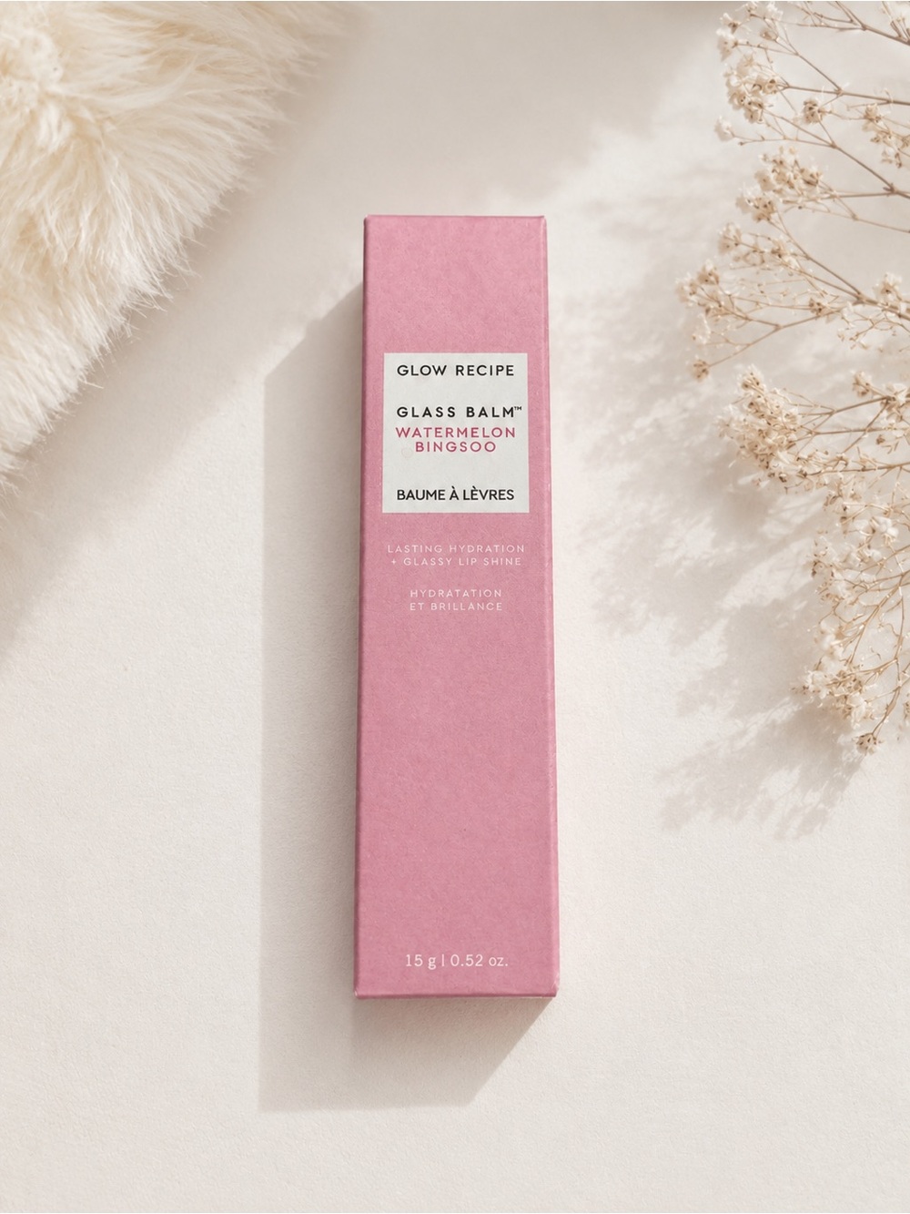 New Glow Recipe Pink Glass Balm Hydrating Lip Treatment Never Removed from Box.